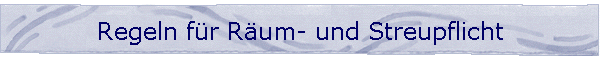 Regeln f�r R�um- und Streupflicht
